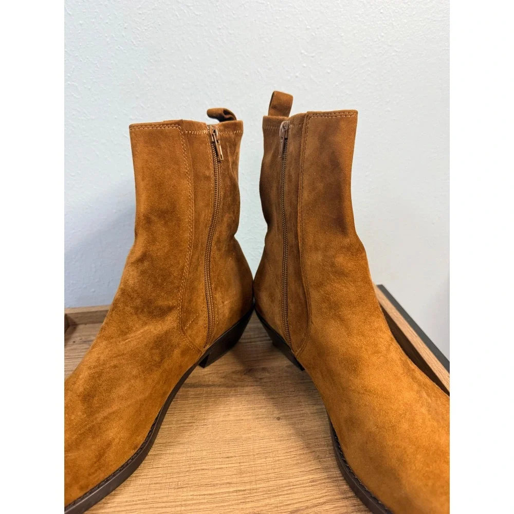 Madewell The Idris Ankle Boot Leather Russet Size‎ 12